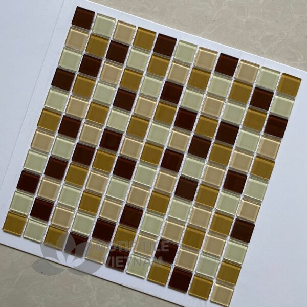 Gạch mosaic thủy tinh 25x25x4mm MT-MH 2566