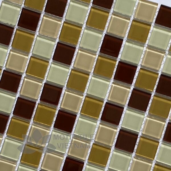 Gạch mosaic thủy tinh 25x25x4mm MT-MH 2566