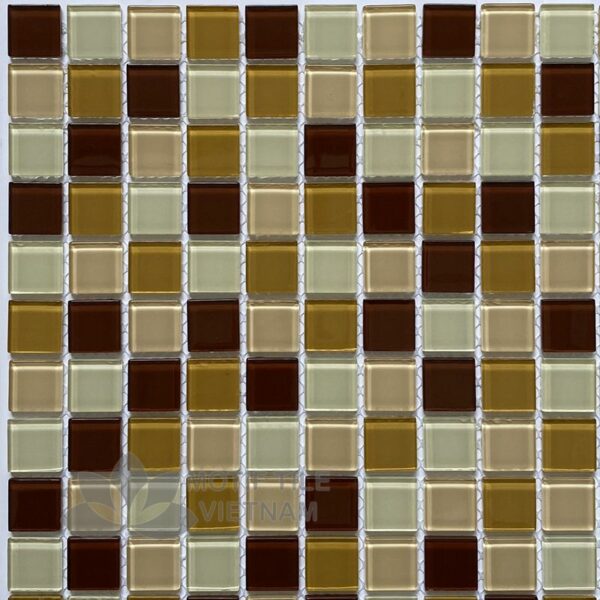 Gạch mosaic thủy tinh 25x25x4mm MT-MH 2566