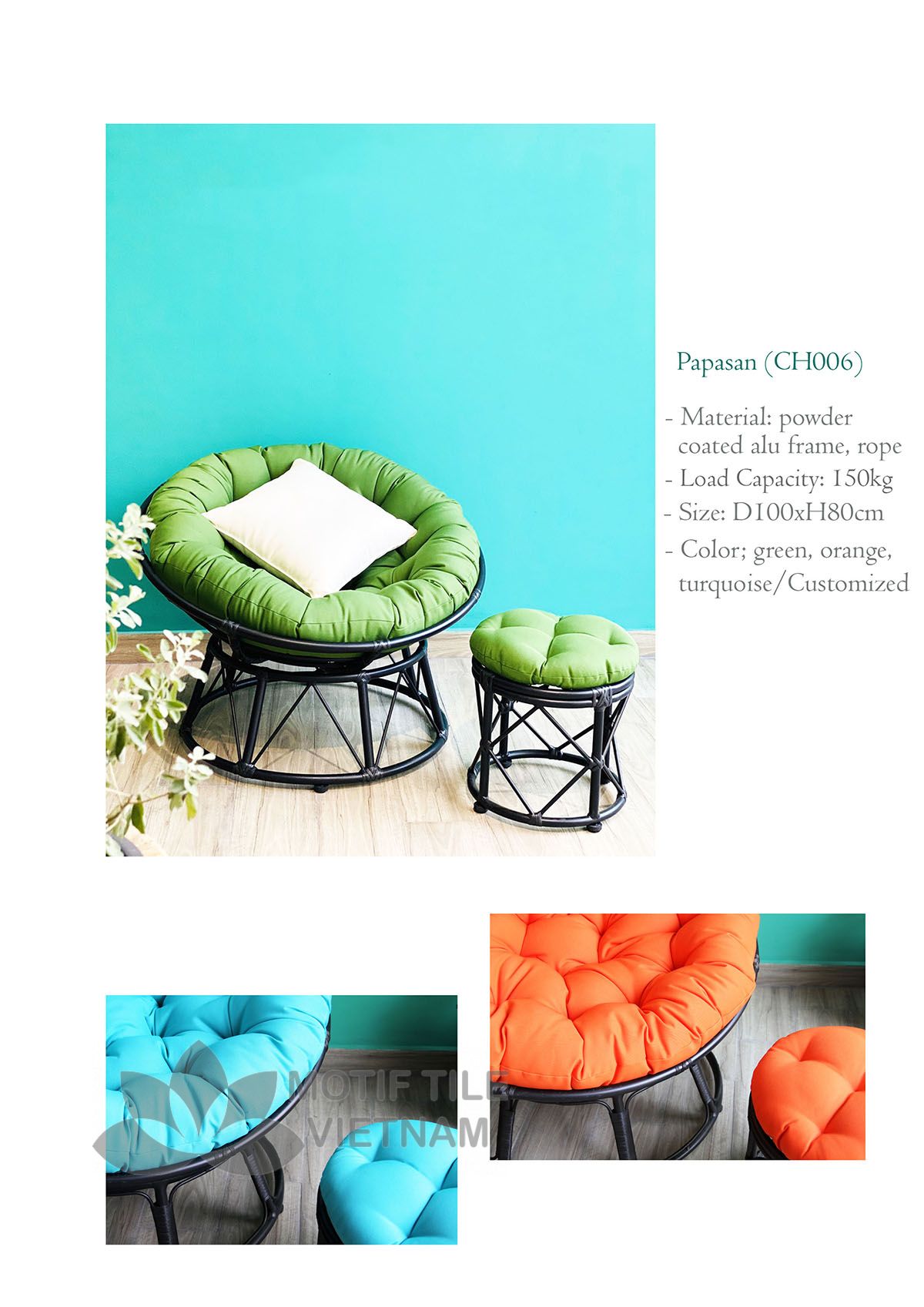 Ghế thư giãn papasan MT-R001